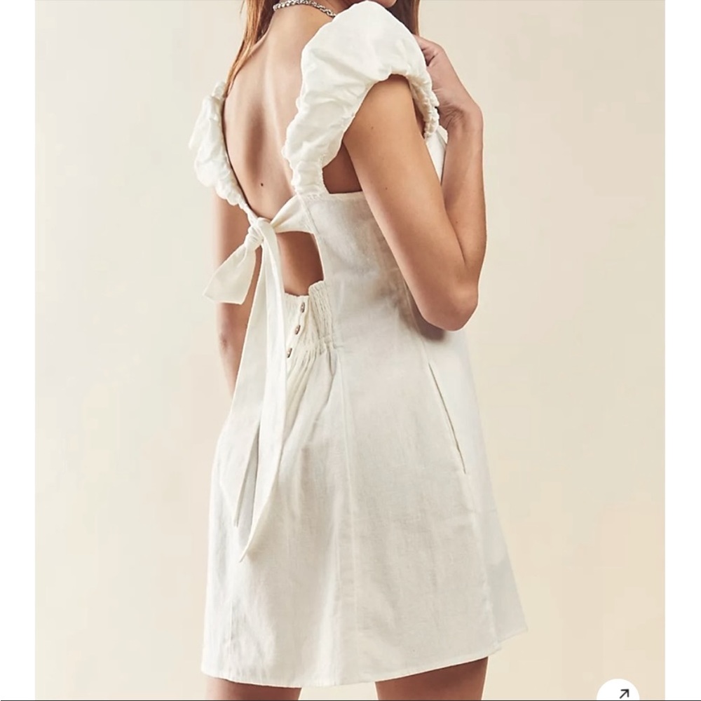 Free People Linen Mini Dress / Bom Bom Island Mini / Endless Summer